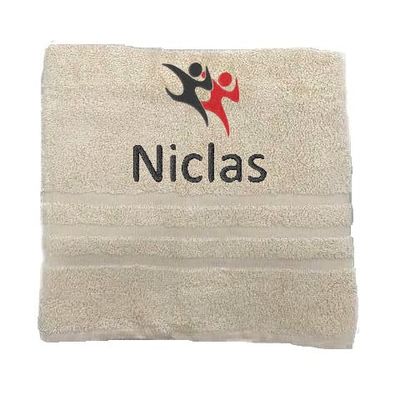 Asciugamano personalizzato con nome Nome sportivo splendidamente ricamato Asciugamano da bagno Asciugamano in cotone 100% personalizzato con nome (100 x 50 cm, Danza)