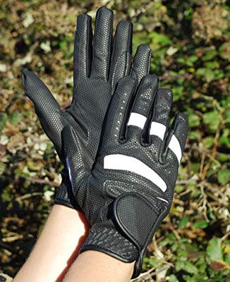 Rhinegold Pro Riding Gloves-Small-Black/White Gants 0, Noir/Blanc, s