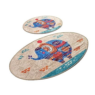 Set di tappetini da bagno (2 pezzi) elefante colore