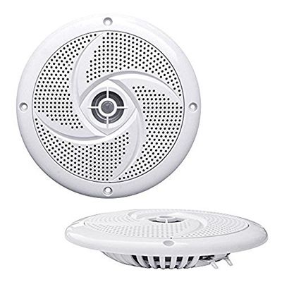 Pyle Altavoces Marinos, 4”, Sonido Estereo, Exteriores, Resistentes al Agua y a la Intemperie, Potencia de 100V, 1 par