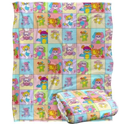 Popples LOGOVISION Blanket, 152 x 127 cm Popple Squares Silky Touch Super Soft Throw Blanket