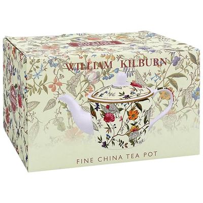 The Leonardo Collection William Kilburn Kilburn Teapot for Kitchen | Lovely Kitchen Accessories for Home | Without Tea Strainer Tea Pot for Everyday Use | Durable Tea Pot for Home & Office