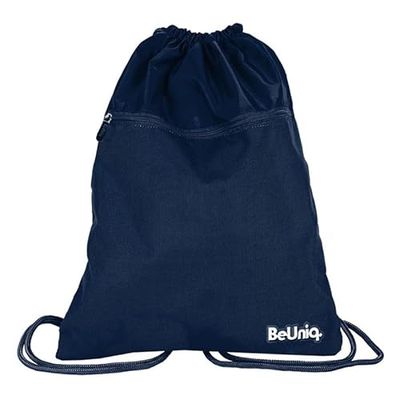 PASO BEUNIQ Navy Unisex Kids Sporttas met trekkoord, 46 x 37 cm, Blauw, 46 x 37 cm