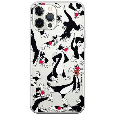 ERT GROUP mobiel telefoonhoesje voor Iphone 12/12 PRO origineel en officieel erkend Looney Tunes patroon Sylvester 006 optimaal aangepast aan de vorm van de mobiele telefoon, gedeeltelijk bedrukt