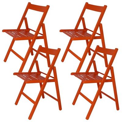 ARANAZ S.L. MANUFACTURAS DE LA MADERA Krzesło składane, drewno bukowe, czerwone, 43x47x79