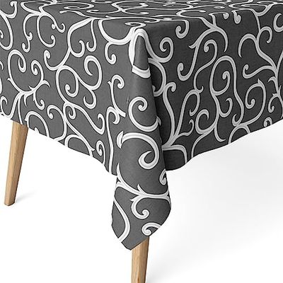 Martina Home Loiret Resin Tablecloth, Grey, 180 x 140 cm