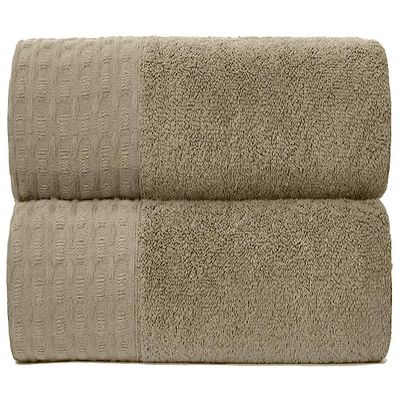 Gaveno Cavailia Bad 100 % bomull 600 GSM, ultramjuk känsla och extra absorberande, stor tjock lyxig handduk, 2-pack, egyptisk, naturlig, 70 x 120 cm