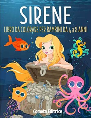Sirene Libro da Colorare per Bambini da 4 a 8 Anni