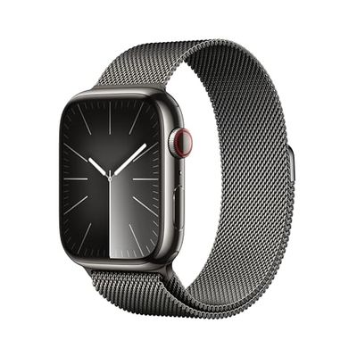 Apple Watch Series 9 (GPS + Cellular) - Caja de Acero Inoxidable en Grafito de 45 mm - Pulsera Milanese Loop en Grafito