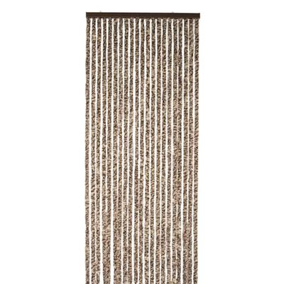 WERKA PRO - 10782 - Rideau de Port Chenille - 90x220cm - Marron - Rideau Ajustable - Traité Anti UV