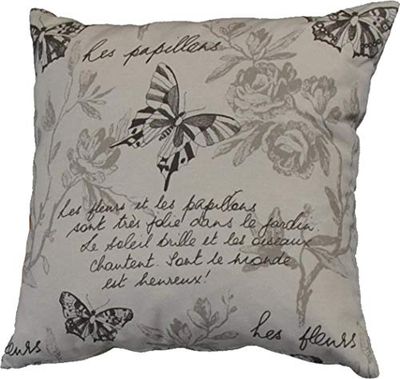 Angerer Cuscino del Divano 50 x 50 cm, Design Farfalla Beige