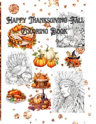 Happy Thanksgiving Fall Coloring Book