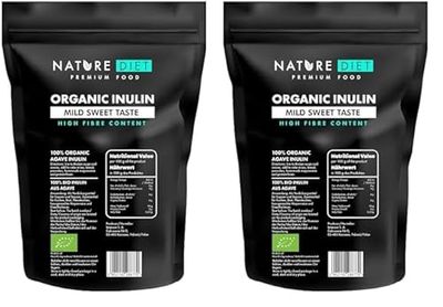 Nature Diet - Inulina biologica di agave 1 kg | Prebiotico naturale (Confezione da 2)