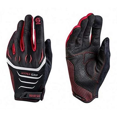 Sparco 002094 nrrs08 HyperGrip Handskar, Svart/Röd