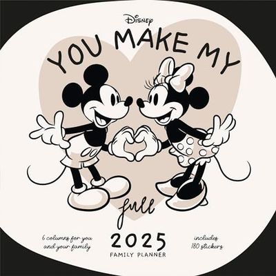 Pyramid International Mickey & Friends 2025 Family Calendar – Disney Organiser with Monthly Grids, Scheduling Sections, Gift for Disney Fans & Kids