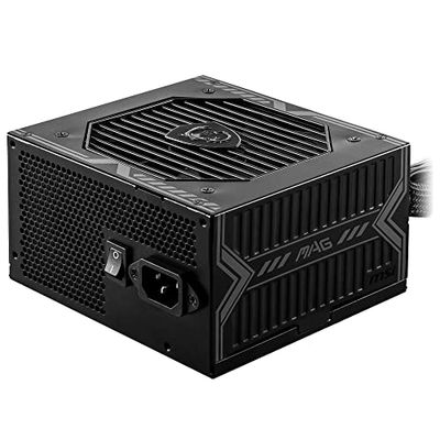 MSI MAG A650BN Power Supply Unit, UK Plug - 650W, 80 Plus Bronze Certified, ATX PSU, 12V Single-Rail, DC-to-DC Circuit, 120mm Fan - 5 Year Warranty