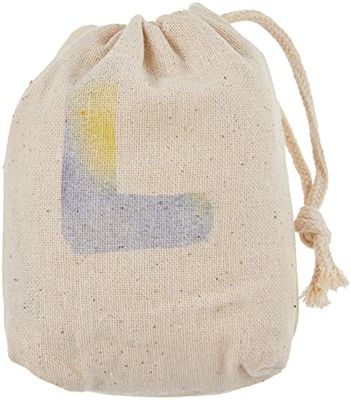 Bonamaison Bedrukte katoenen tassen met trekkoord, boodschappentas, buidel, stoffen zak, groentezak, herbruikbaar, milieuvriendelijk, multifunctioneel, opvouwbaar, grootte: 12x15 cm