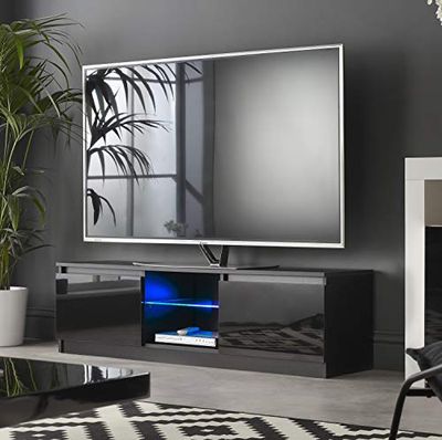 MMT RTV 1200 TV-skåp med blå LED-lampor för 40 49 50 tum 4K TV 120 cm bred