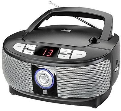 Dual P 49 – 1 Boombox con lettore CD (Radio FM, display a led, Alimentazione Elettrica o batterie)