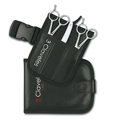 3 Claveles 12760 – Hairdresser Set with Case and 2 Scissors of 5.5 Inches and Knife