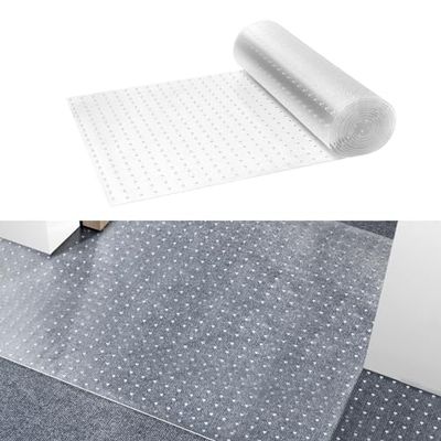 VEVOR Protector de Alfombra para Mascotas, PVC a Prueba de Arañazos para Gatos para Puerta, Alfombrilla Protectora Antideslizante para Arañazos, Tapón de Plástico Fácil de Cortar, 3660 x 610 x 5,42 mm