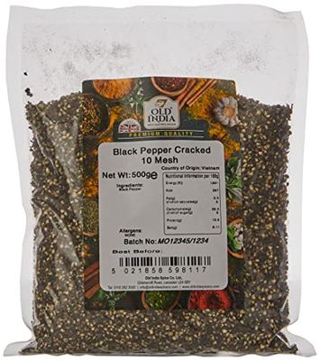 Old India Black Pepper Cracked 10 Mesh 500g