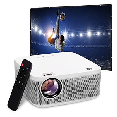 KODAK Kit de proyector Multimedia FLIK X10 Full HD, Mini Sistema de Cine en casa portátil Compacto de 1080p con Pantalla de proyección de 100, Control Remoto