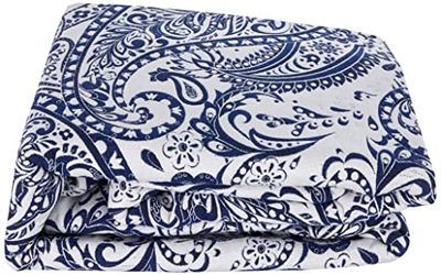VIALMAN Colcha Bouti leve de Sofia 29 com design de caxemira para cama de casal de 135 cm, colcha de caxemira 135, colcha de paisley 230 x 270 cm, azul-marinho