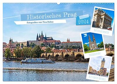 Historisches Prag (Wandkalender 2024 DIN A2 quer), CALVENDO Monatskalender: Ein Spaziergang durch die Hauptstadt Prag.