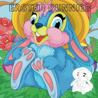 Easter Friends: Simple & Cute bunny coloring book