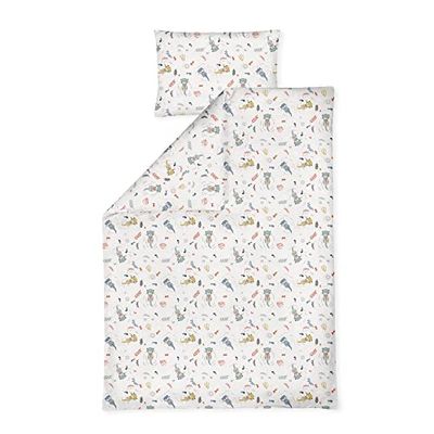 Julius Zöllner Jersey – barnsängkläder 100 x 135 + 40 x 60 cm | 2-delat set av påslakan och örngott | 100% jersey-bomull | med dragkedja | Standard 100 av OEKO-TEX | Little Otti