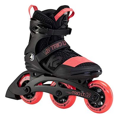 K2 Skates Donne Pattini in linea TRIO LT 100 W black_coral — black - coral — EU: 42 (Mondo: 275 / cm: 27.5 / UK: 8 / US: 10.5) — 30F0128