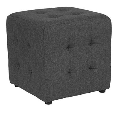 Flash Furniture Avendale gestoffeerde kruk in donkergrijze stof