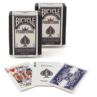 Bicycle Prestige Lot de 2 Cartes à Jouer en Plastique