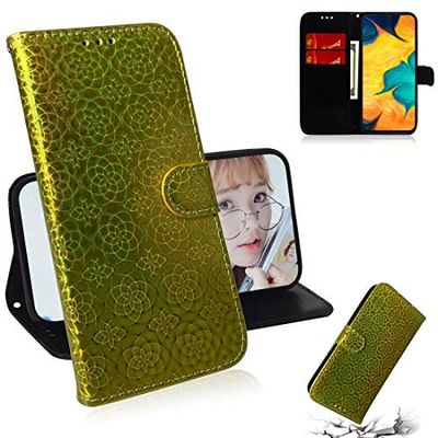 Carcasa de telefono for la galaxia A20 / A30 caja de color sólido de colores magnética del tirón de la hebilla horizontal de cuero de la PU con el sostenedor y ranuras for tarjetas y monedero y la cue