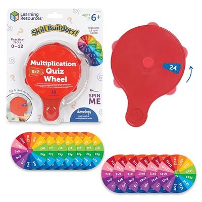 Learning Resources Rueda de Multiplicación LER3792, Tablas 0–12, Juego de Matemáticas, A Partir de 7 Años, Recurso para Clase y Casa