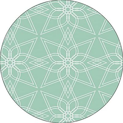 Bonateks, Round Digital Printed Mouse Pad, Non-Slip Base, for Office and Home, Diameter:22cm