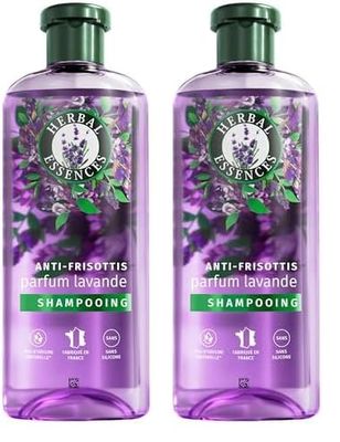 Herbal Essences Anti-Frisottis Shampoing Parfum Lavande 250ml Nettoie, Nourrit Et Lisse Les Cheveux Frisés, Ingrédients d'Origine Naturelle, Sans Silicone, Végan Et Non Testé sur les Animaux