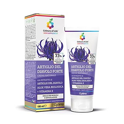 Artiglio del Diavolo Forte - Crema naturale per muscoli e articolazioni - con Aloe vera biologica e Vitamina E - Azione su dolori articolari e traumi muscolari - 100 ml