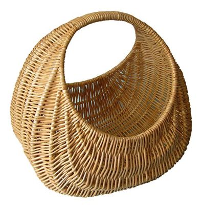 Red Hamper Wicker Shopping Basket, Brown, 42 x 40 x 30 cm