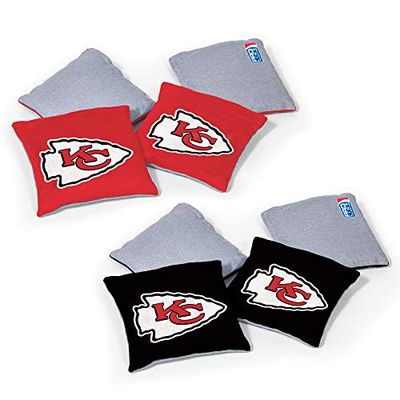 Wild Sports NFL Kansas City Chiefs 8pk Dual Sided Bean Bags, Team Color