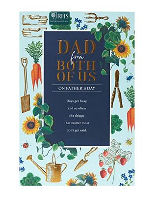 UK Greetings Father's Day Card for Dad From Both Of Us - Gardening Symbols Design