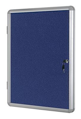 Bi-Office Display Case Enclore, Blue Felt, Aluminium, 180 x 120 cm