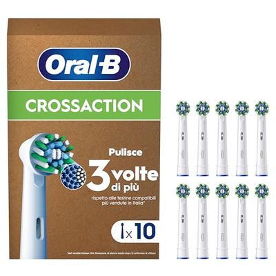 Oral-B Testine Di Ricambio Originali per Spazzolino Elettrico, 10 Testine Pro Cross Action