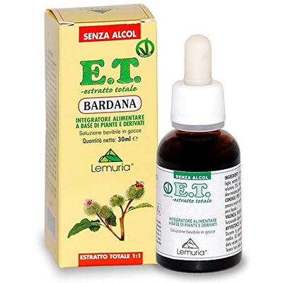 Lemuria - BARDANA E.T. Estratto Totale - Favorisce la Funzionalità Depurativa e il Benessere della Pelle - 30 ml - Made in Italy