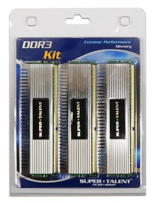 Super Talent Chrome Series - Memoria (6GB, 1600 MHz, 240 Pines, 3 Unidades de 2 GB, DDR3-RAM, Kit3)