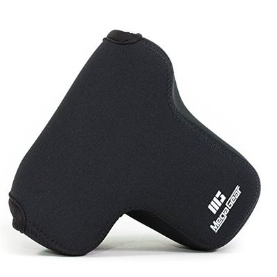 MegaGear '' Ultra Light '' Caminho de neoprene com Carabiner para Panasonic Lumix DMC-GX8 GX 8 com câmara digital de 14 - 140 mm - preto