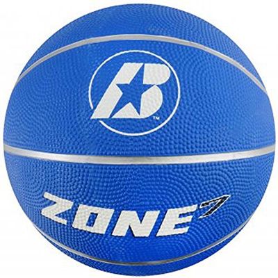Baden Heren Zone rubberen basketbal, bal voor binnen en buiten, blauw, maat 7