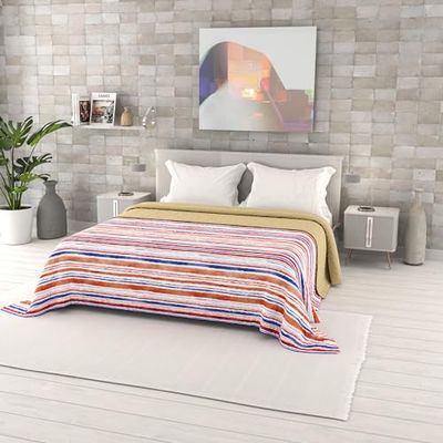Italian Bed Linen Strisce Zomerdekbed Fantasy van microvezel, dubbel 260 x 270 cm