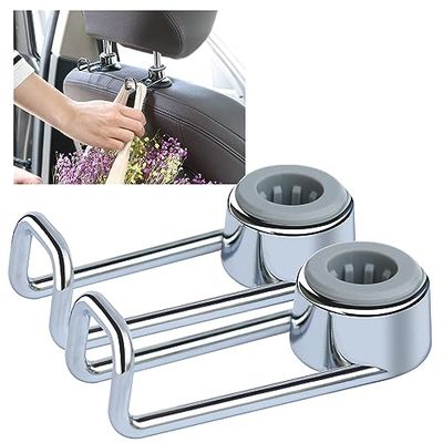 sentoto Car Seat Hooks Multi-functional Hidden Hook Headrest Hooks for Car Purse Hook for Car Car Universal Back Seat Storage Holder Hooks Say Goodbye To the Messy Space Neat Travel-Bright Silver